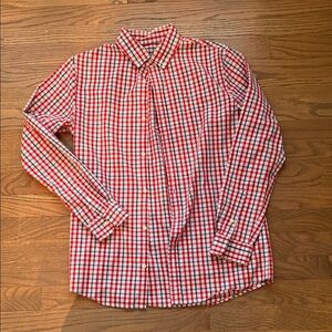 Vineyard Vines Red and White Plaid Men's Shirt
